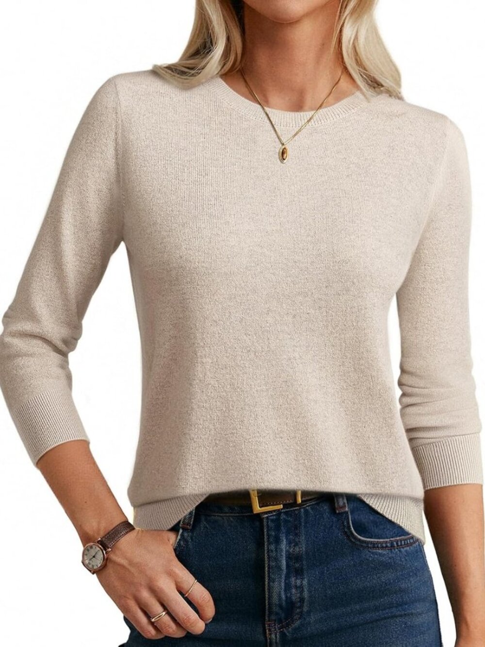 Cozy Lightweight Cashmere Merino Wool Sweater Pullover & Socks Set for Fall